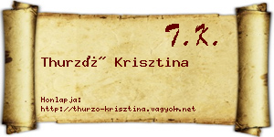 Thurzó Krisztina névjegykártya