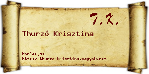 Thurzó Krisztina névjegykártya
