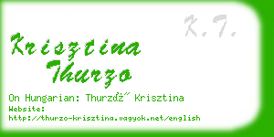 krisztina thurzo business card