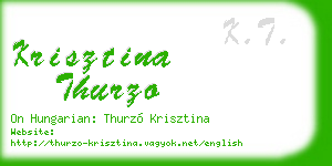 krisztina thurzo business card